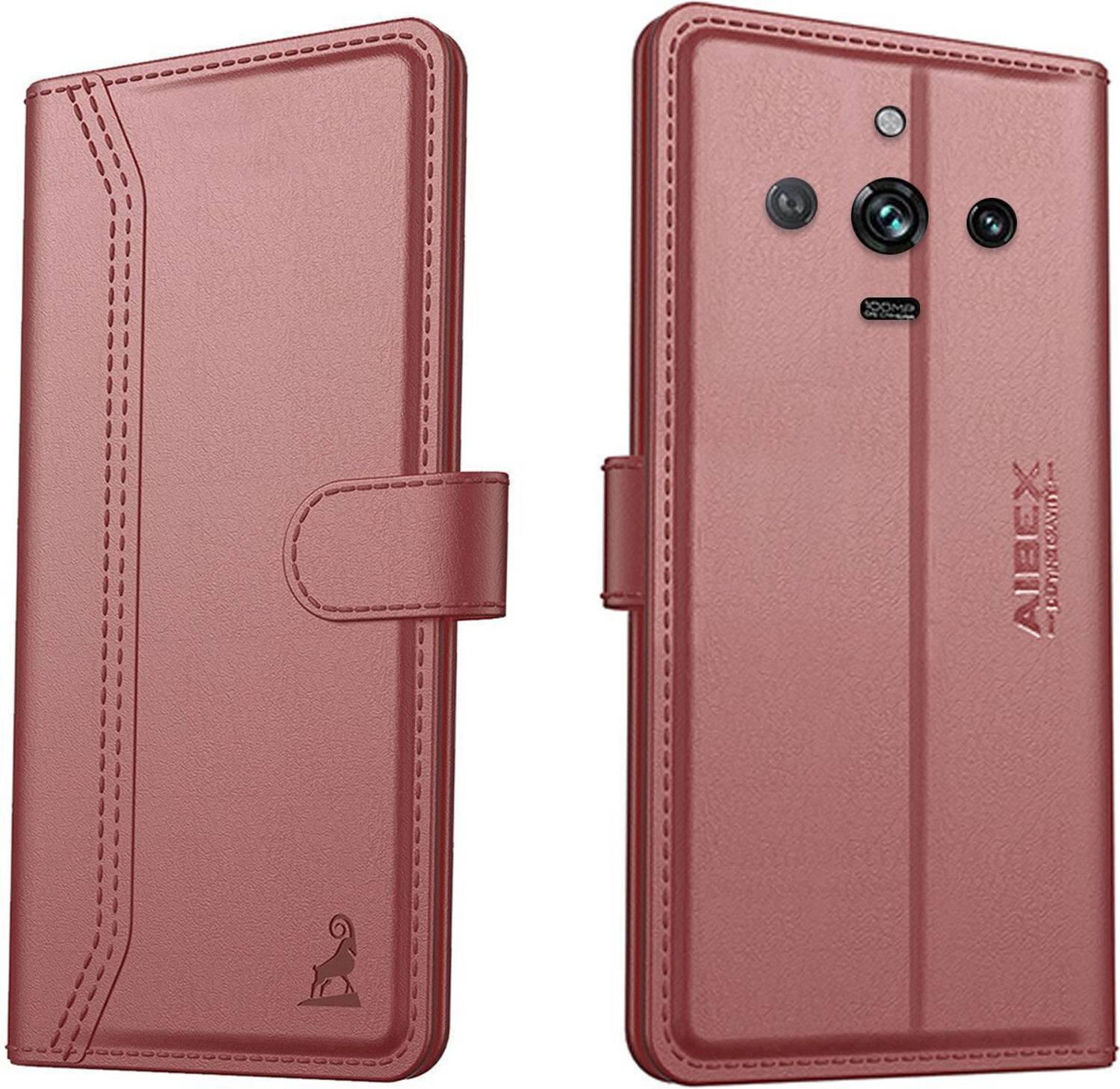 AIBEX Flip Cover for Realme Narzo 60 5G|Premium Leather Finish|Magnetic Closure|Kickstand Feature