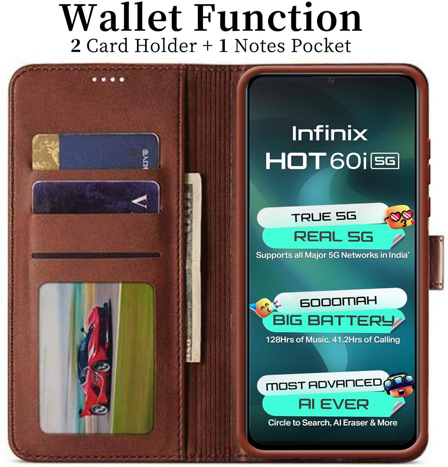 Image of Forego Flip Cover for Infinix HOT 60i 5G