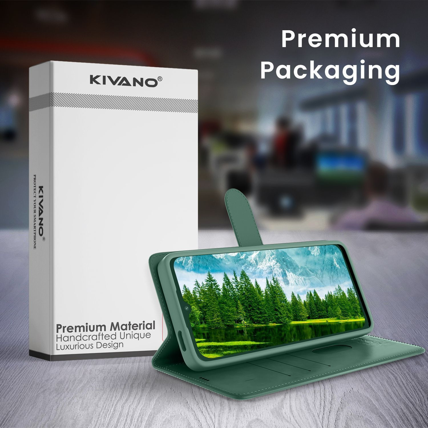 Image of KIVANO LUXE Flip Cover for Samsung Galaxy A35 5G / Samsung Galaxy A55 5G|Premium Leather|Magnetic Closure|Stand