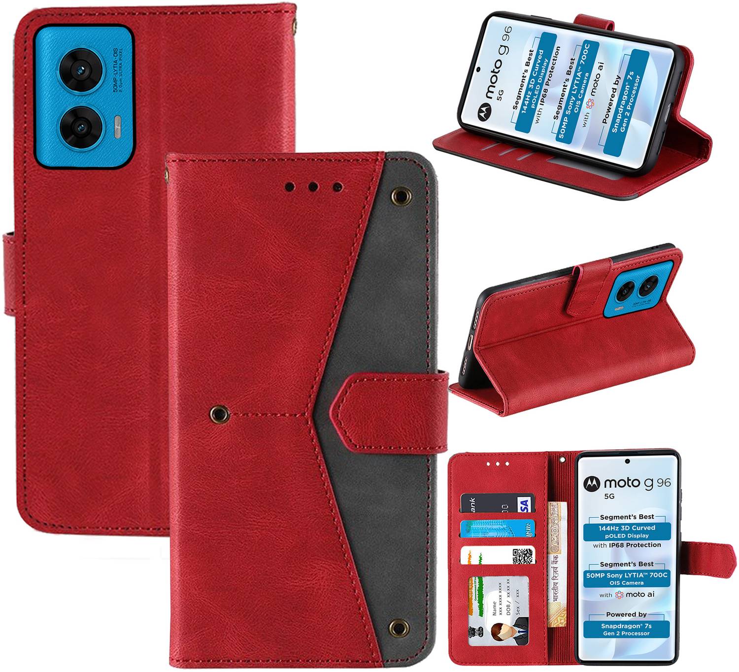Autofocus Flip Cover for Motorola Moto G96 5G