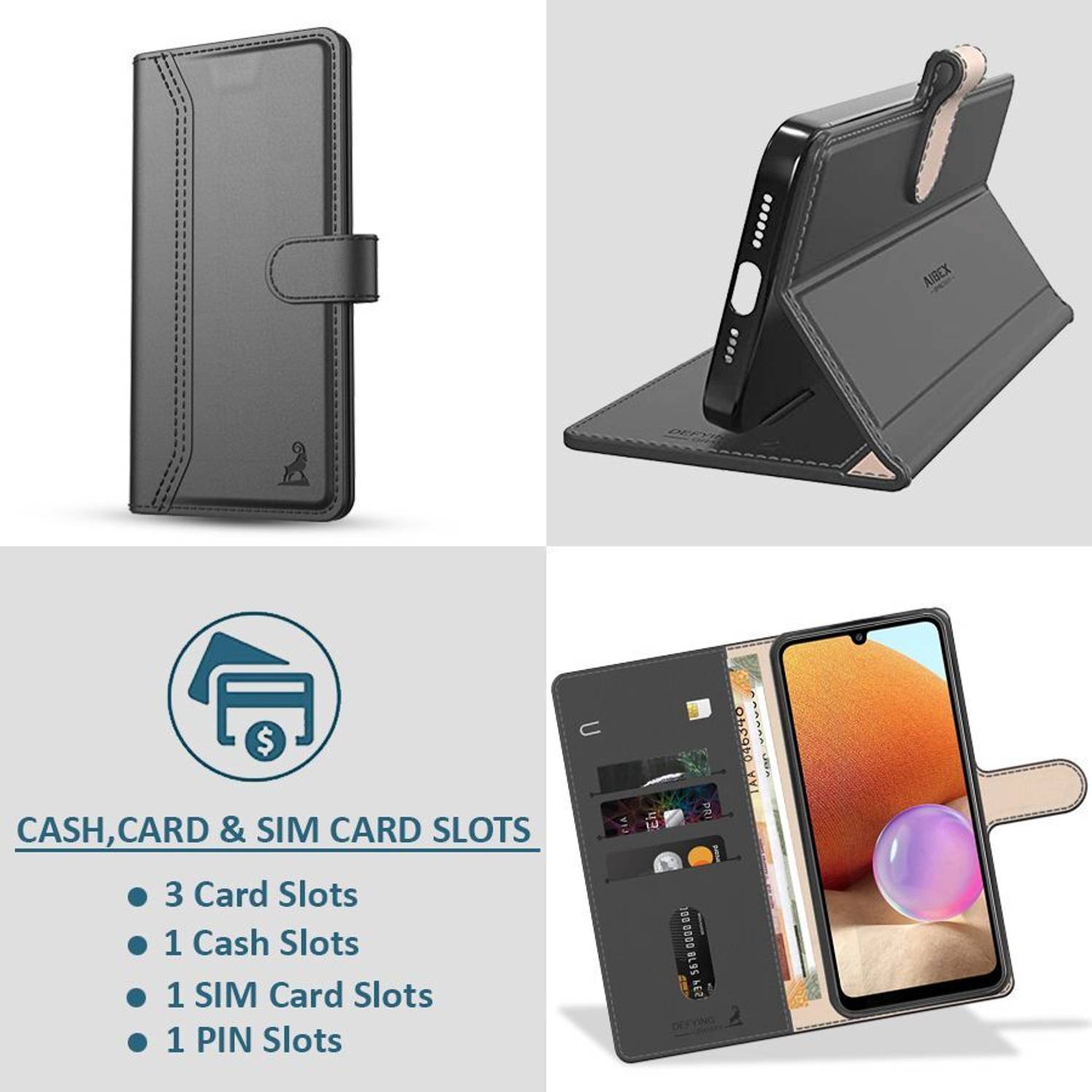 HAOYE Cover Portafoglio In Pelle Per OPPO Reno 10 / Reno 10 Pro 5G – Con Slot Carte, Supporto E Chiusura Magnetica – Blu