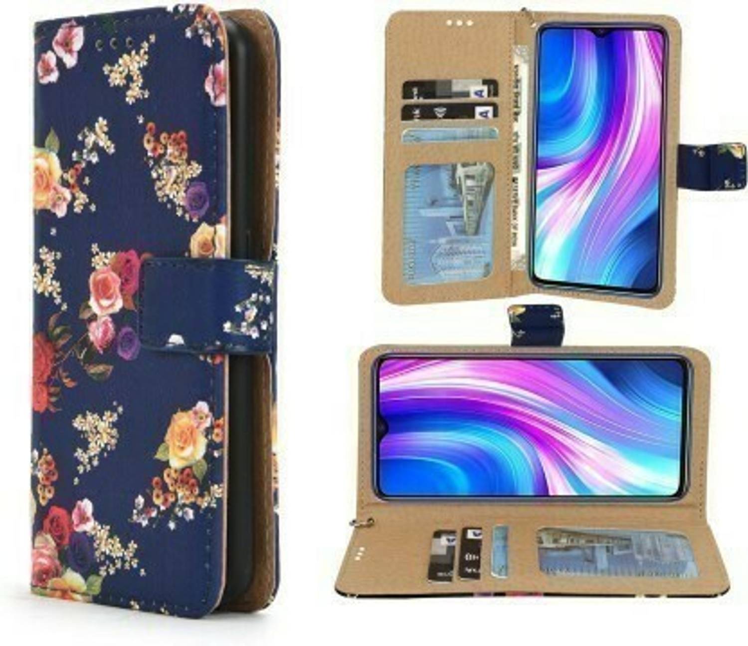 Aleppo Flip Cover for Redmi Note 11 Pro Plus, Mi Redmi Note 11 Pro Plus 5G, Flower Blue