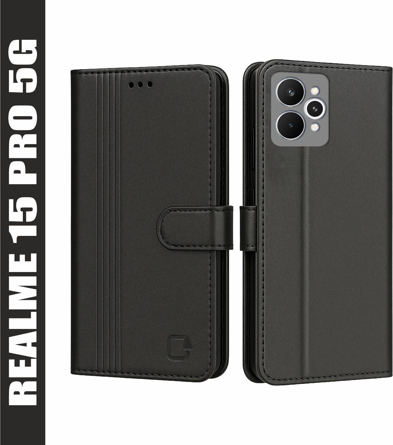 AIBEX Flip Cover for Realme 15 5G / Realme 15 Pro 5G|Inbuilt Wallet & Card Slots|Premium Leather Magnetic Case