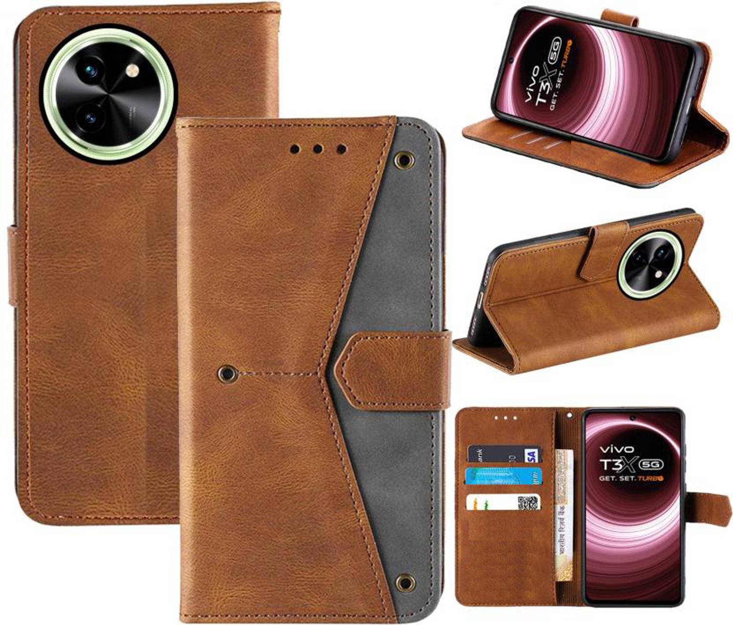 Aaghosh Flip Cover for Vivo T3x 5G
