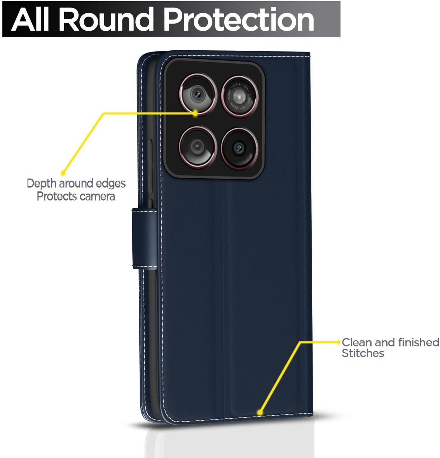 SEAHAI Cover Portafoglio In Pelle PU Per Motorola Edge 60 Fusion/5G – Con Slot Per Schede E Supporto – Viola – Antiurto