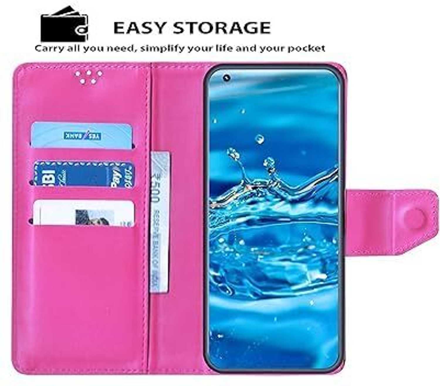 Image of Urban Tech Flip Cover for Lava Blaze Pro 5G |Premium Wallet Style Flip Cover Case For Ladies
