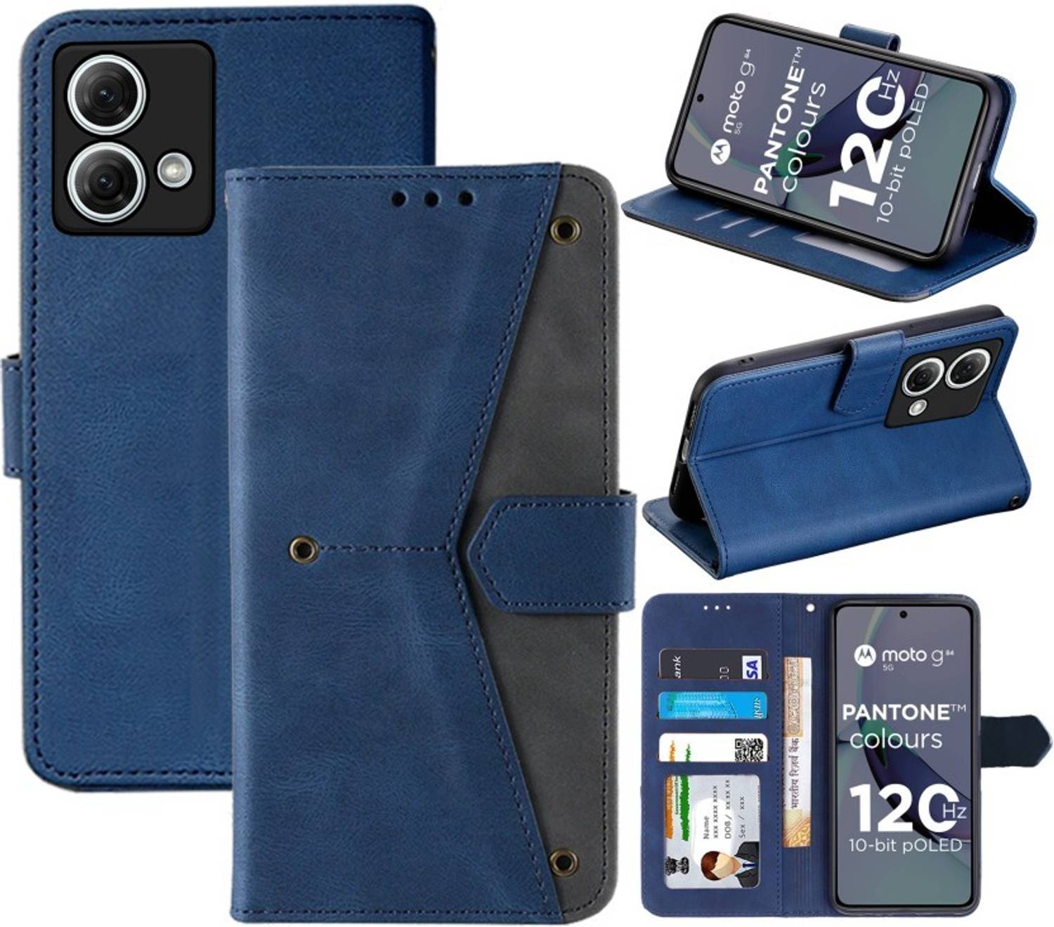 Aarov Flip Cover for Motorola G84 5G, Moto G84 5G