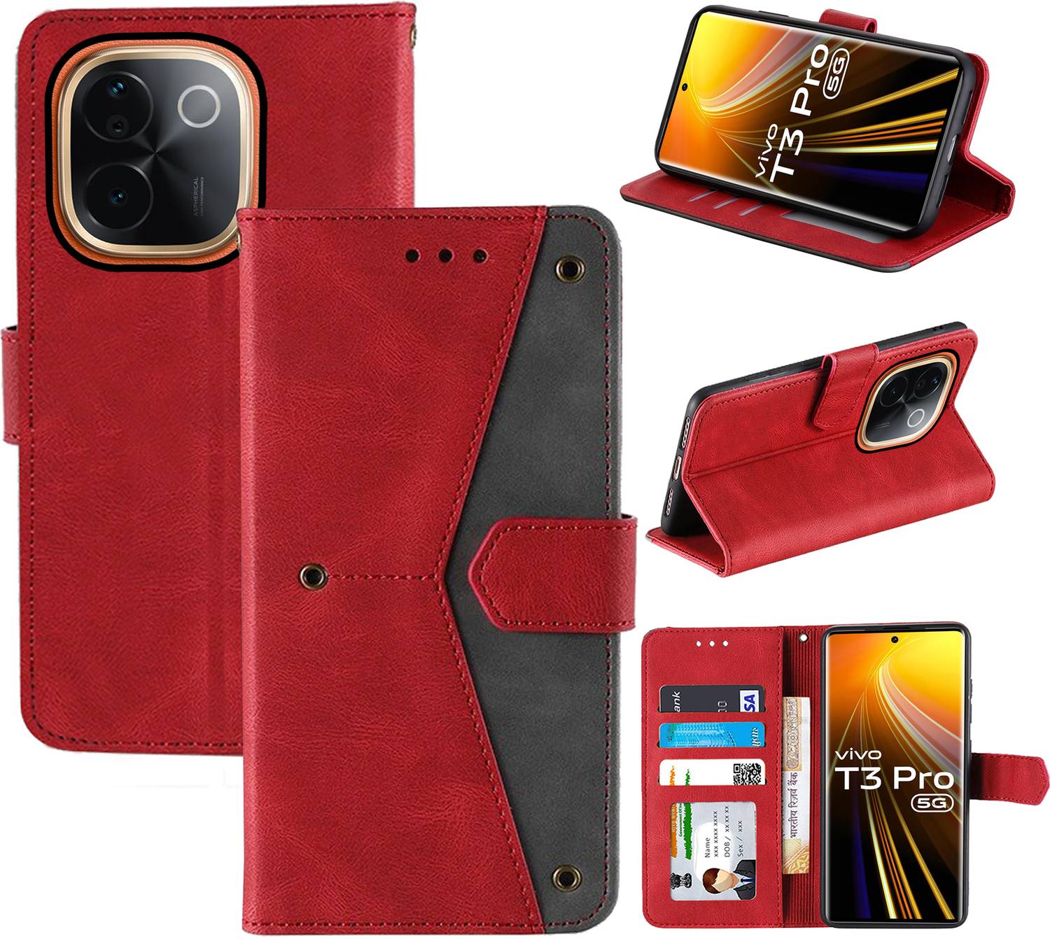 Autofocus Flip Cover for Vivo T3 Pro 5G