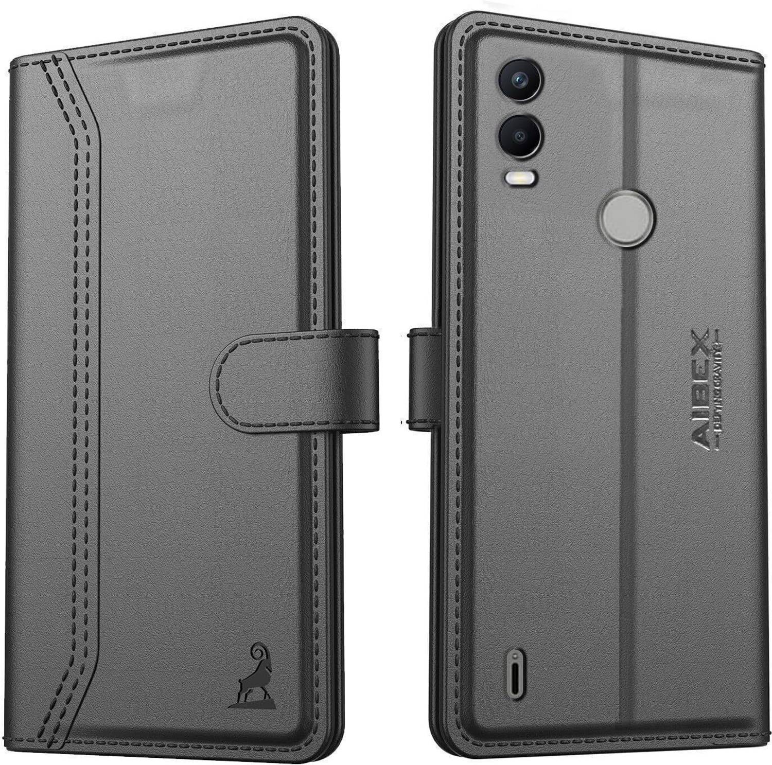 AIBEX Flip Cover for Nokia C21 Plus|Premium Leather Finish|Magnetic Closure|Kickstand Feature - AIBEX : Flipkart.com