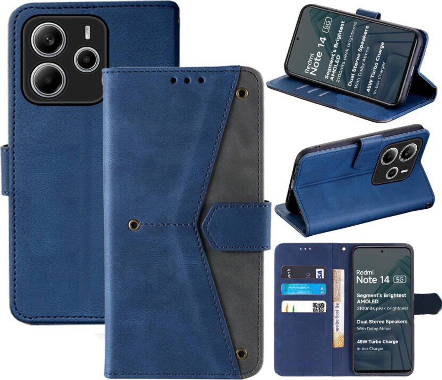 Aaghosh Flip Cover for Redmi Note 14 5G, Redmi Note 14 SE 5G