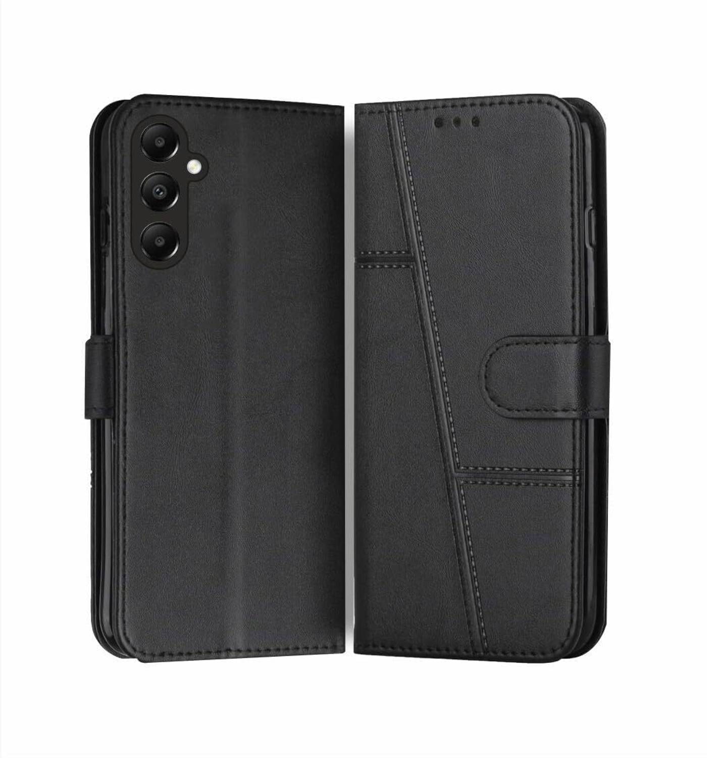 Besmon Flip Cover for Samsung Galaxy A56 5G Flip Cover Black Card Pockets Wallet & Stand Flip Cover