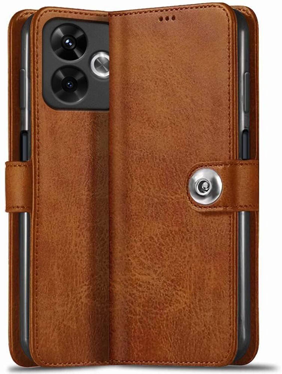 Chaseit Flip Cover for Redmi 13 5G Brown - Image 1