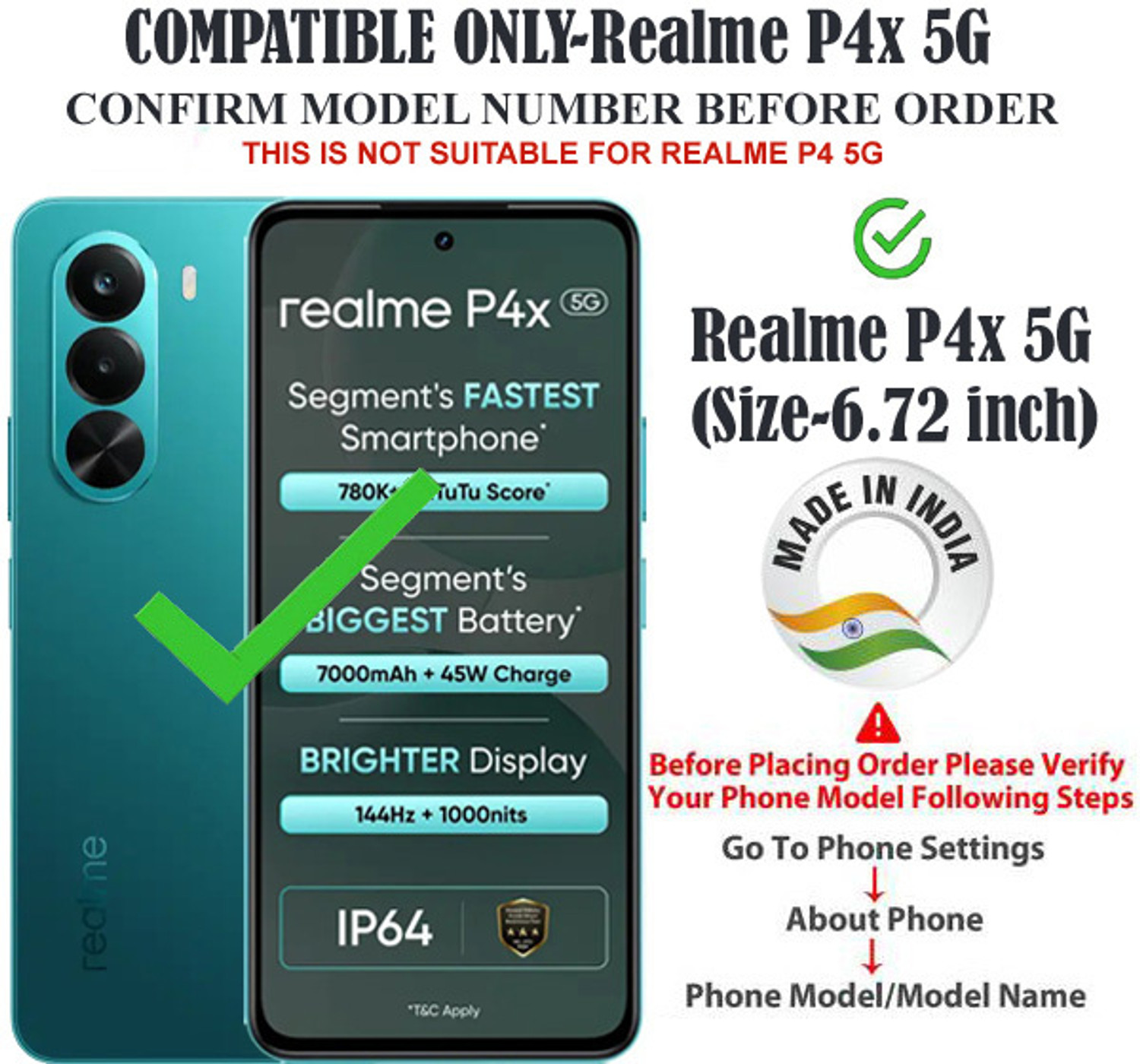 Image of Openbuy Flip Cover for Realme P4x 5G