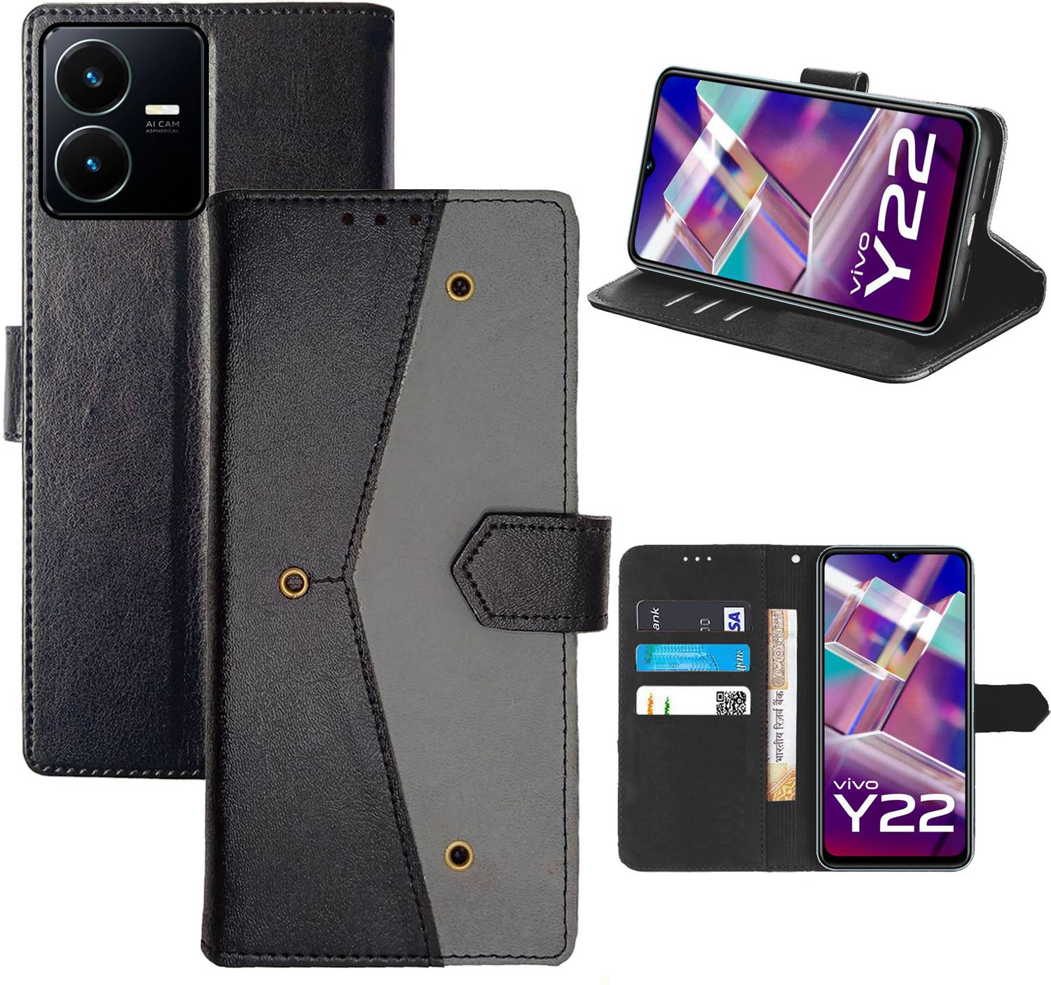 Aaghosh Flip Cover for Vivo Y22