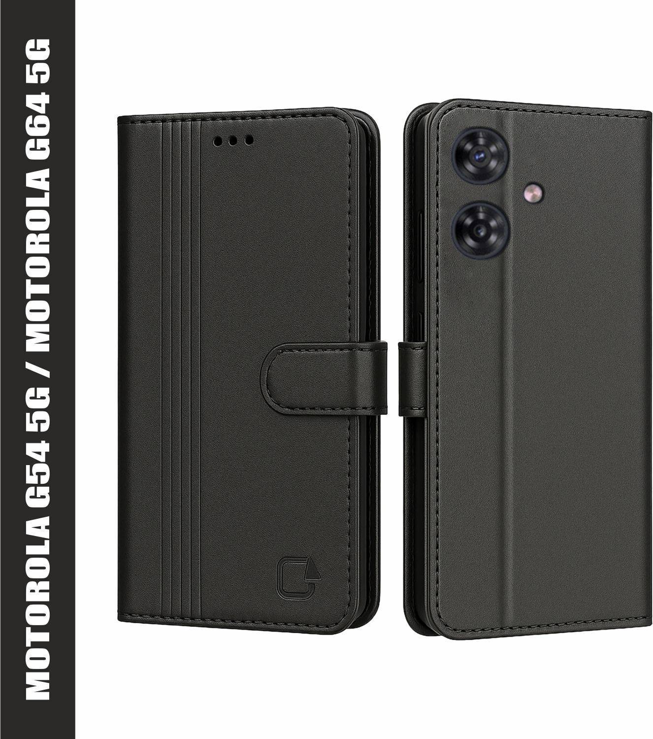 AIBEX Flip Cover for Motorola G54 5G / Motorola G64 5G|Inbuilt Wallet & Card Slots|Premium Leather Magnetic