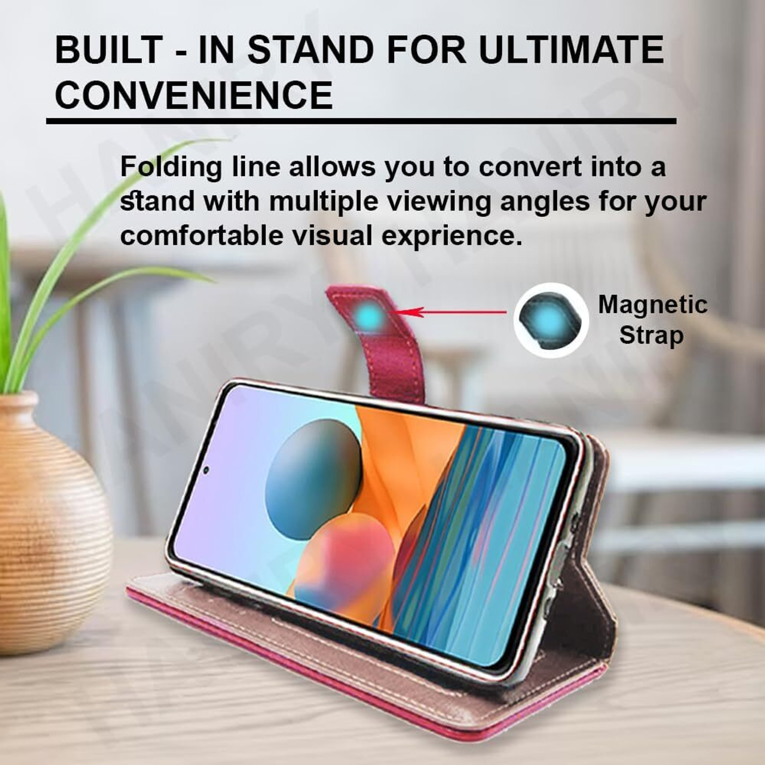 Image of Urban Tech Flip Cover for Lava Blaze Pro 5G |Premium Wallet Style Flip Cover Case For Ladies