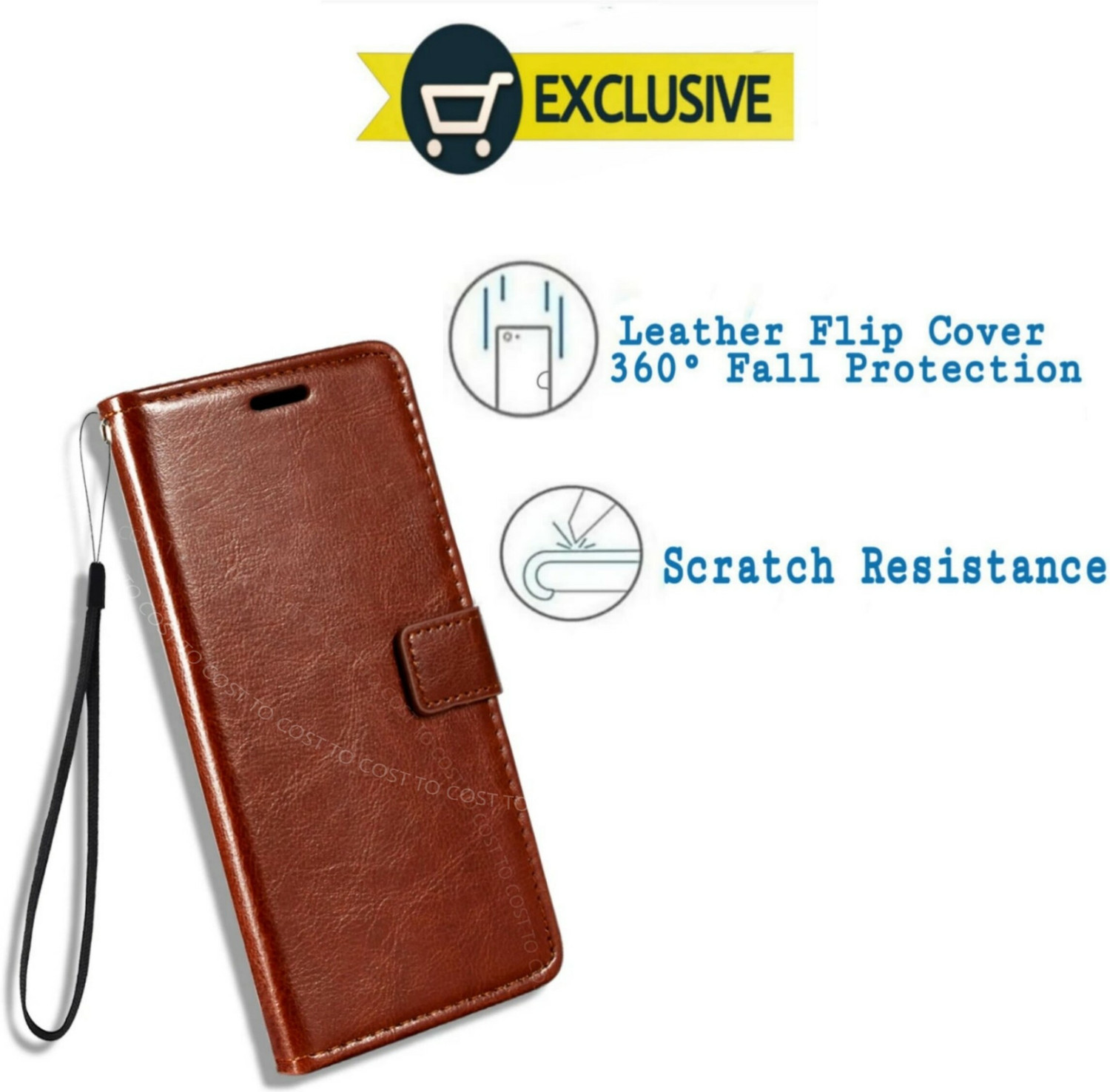 Image of COST TO COST Flip Cover for Asus Zenfone Max M2 Pro Leather Flip Cover, Zenfone Max Pro M2 X01BDA, ZB631KL