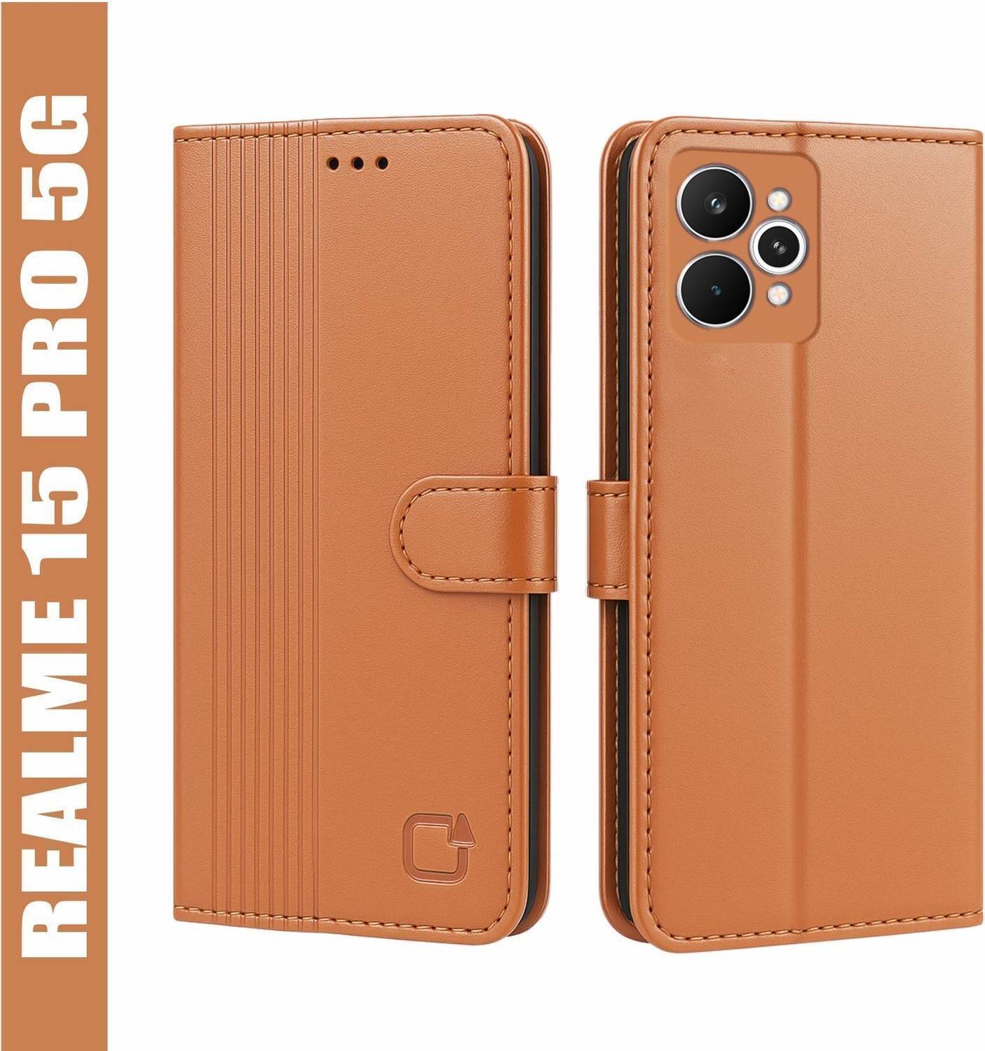 AIBEX Flip Cover for Realme 15 5G / Realme 15 Pro 5G|Inbuilt Wallet & Card Slots|Premium Leather Magnetic Case