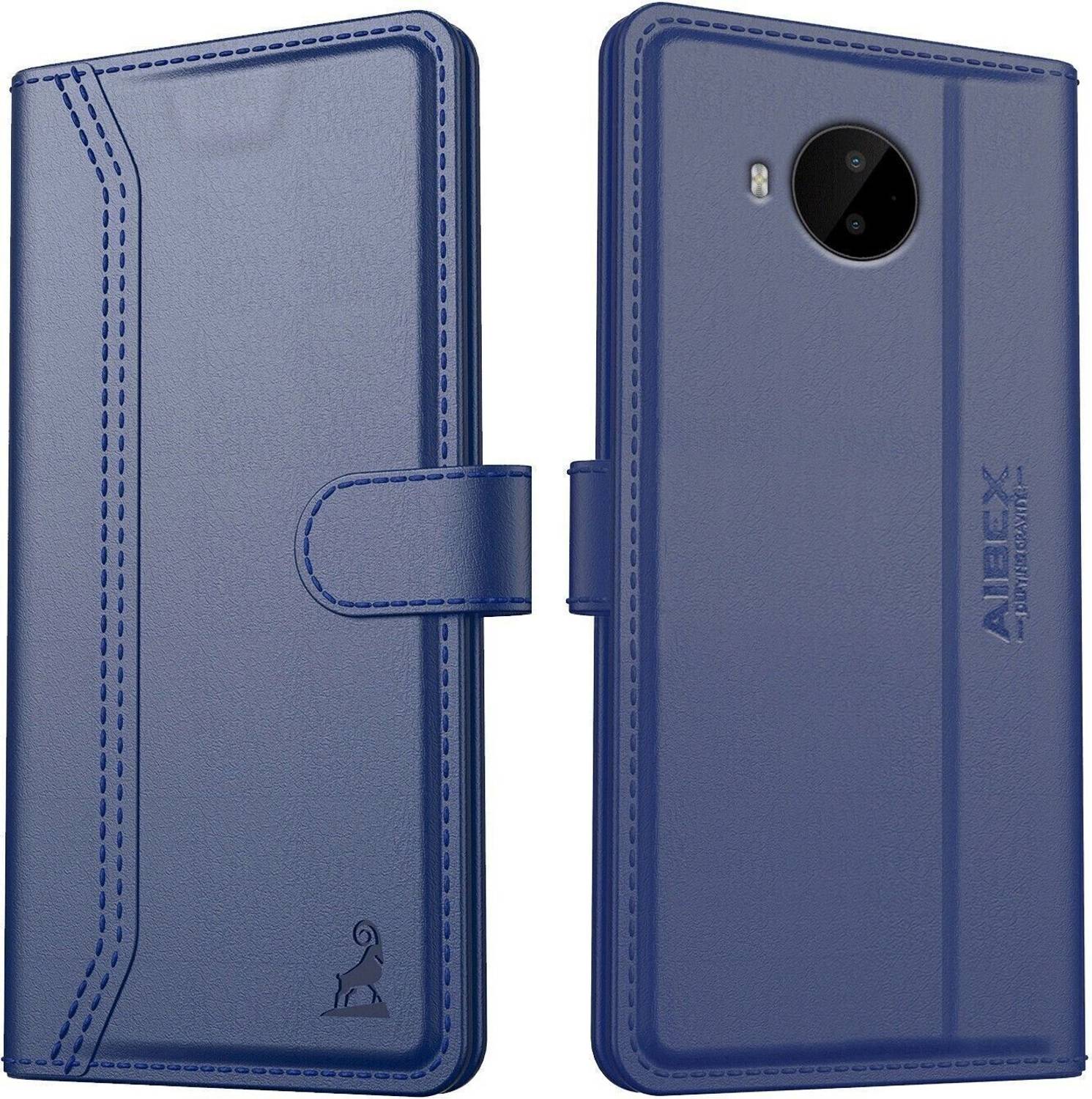 AIBEX Flip Cover for Nokia C20 Plus|Premium Leather Finish|Magnetic Closure|Kickstand Feature