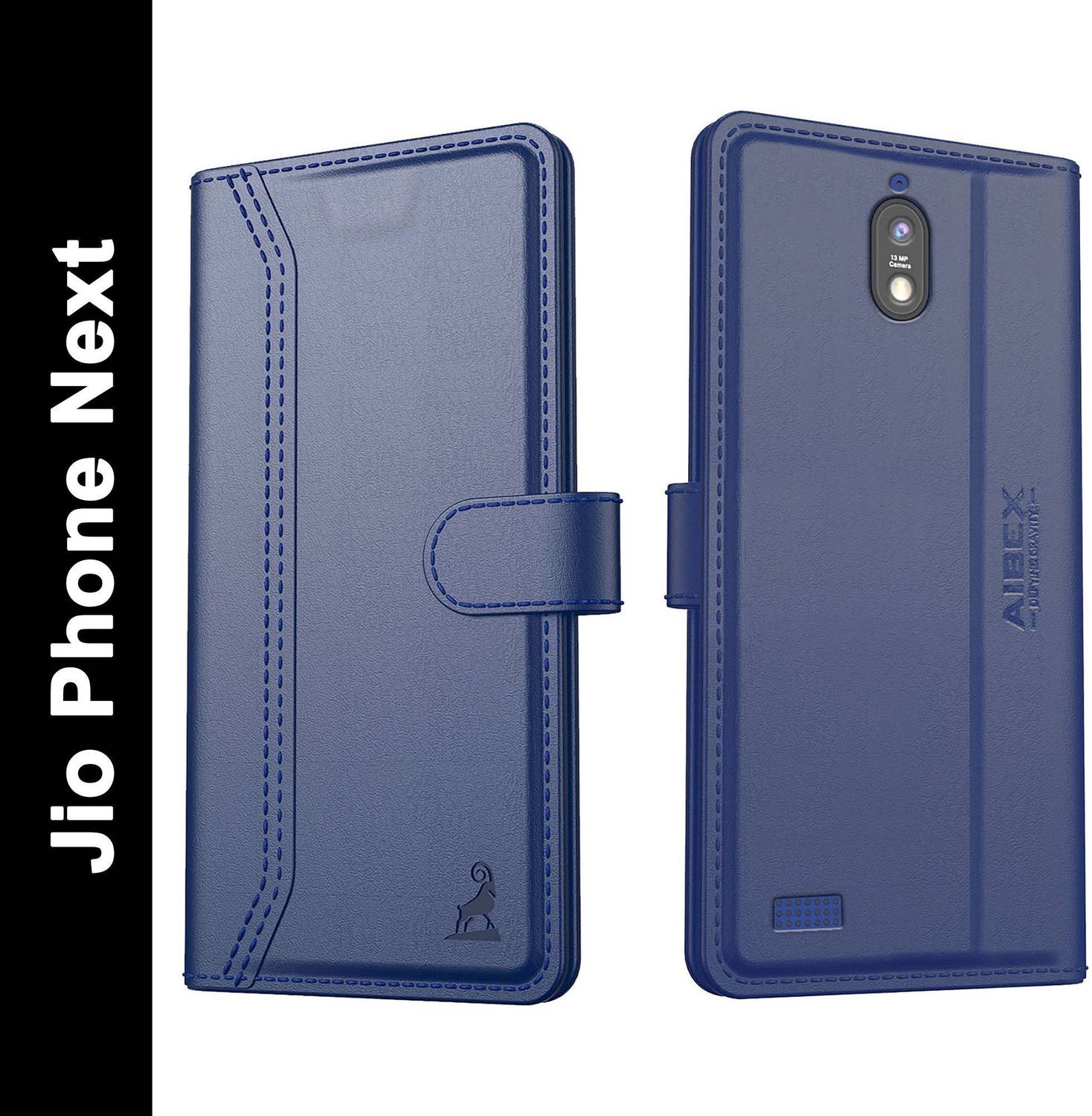 AIBEX Flip Cover for Jio Phone Next|Premium Leather Finish|Magnetic Closure|Kickstand Feature