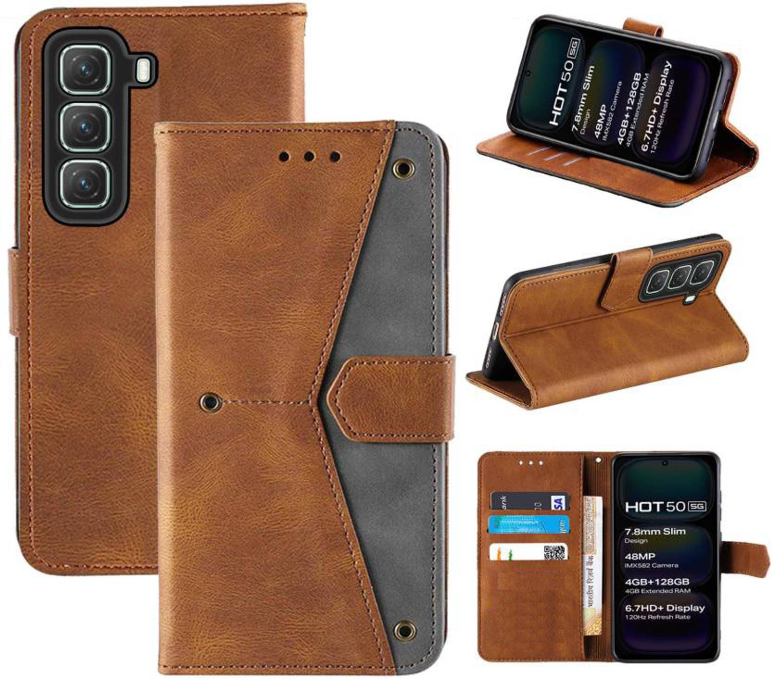 Aaghosh Flip Cover for Infinix Hot 50 5G