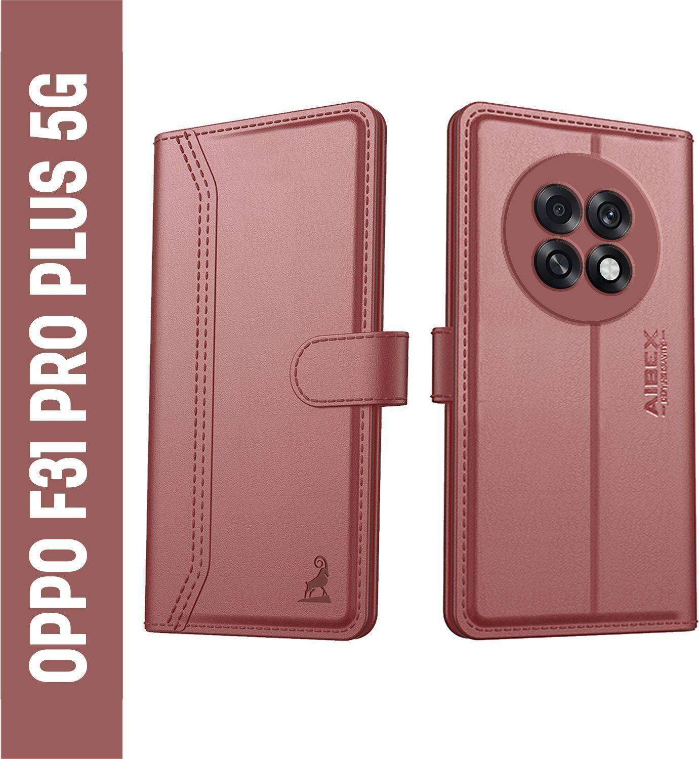 AIBEX Flip Cover for Oppo F31 Pro Plus 5G|Premium Leather Finish|Magnetic Closure|Kickstand Feature