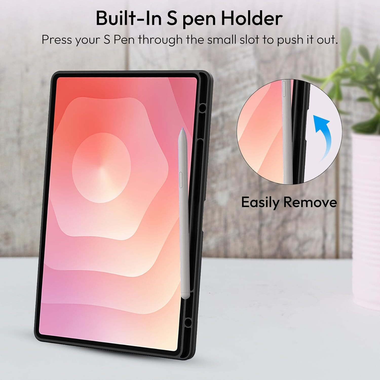 Image of Proelite Flip Cover for Samsung Galaxy Tab S11 11 inch, Smart Flip Case Cover with Pen Holder [Transparent Back]