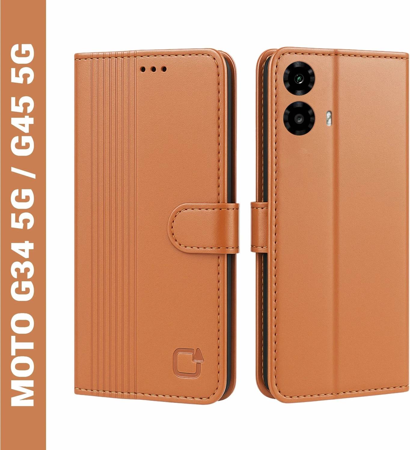 AIBEX Flip Cover for Motorola G34 5G / Motorola G45 5G|Inbuilt Wallet & Card Slots|Premium Leather Magnetic