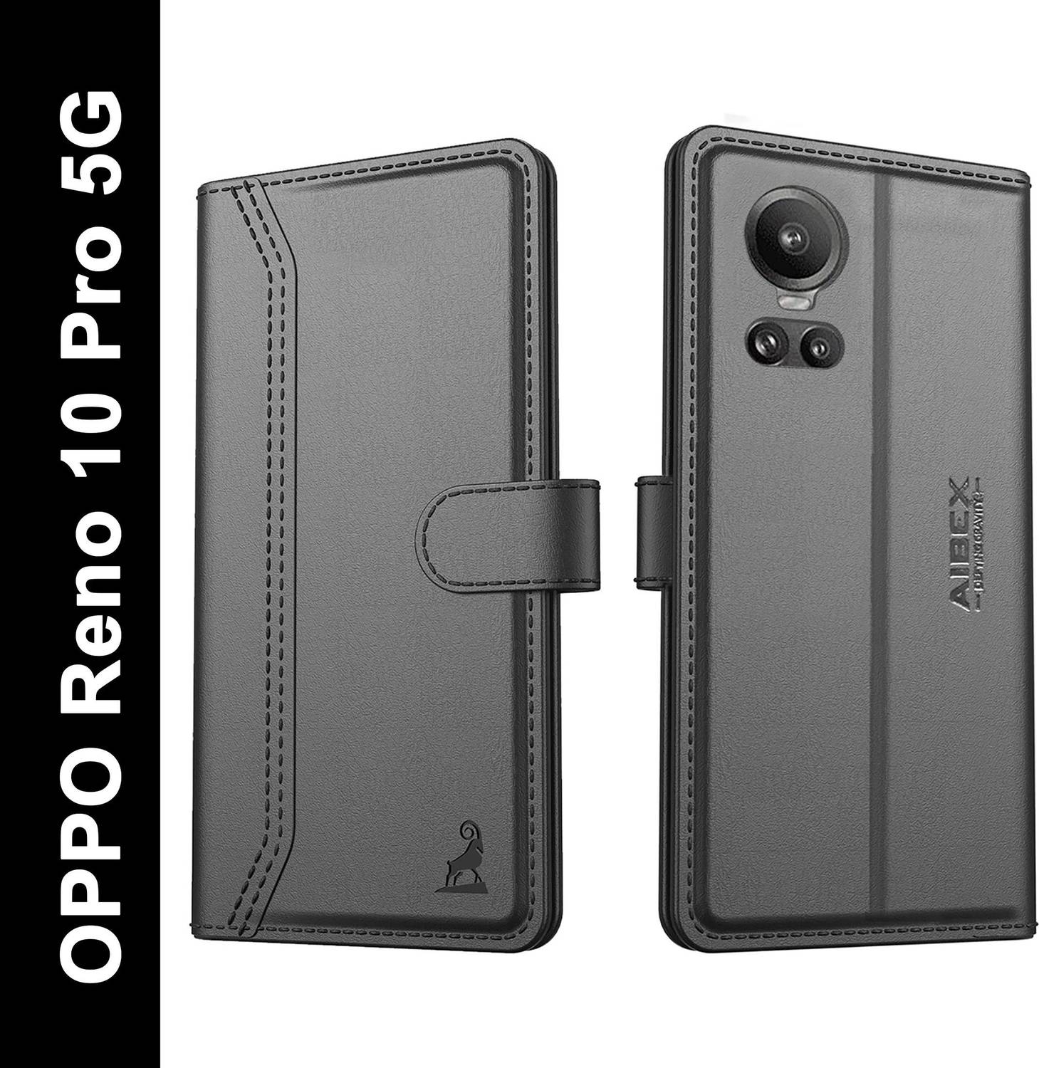 HAOYE Leather Folio Cover for Oppo Reno 10 5G / Reno 10 PRO 5G, PU