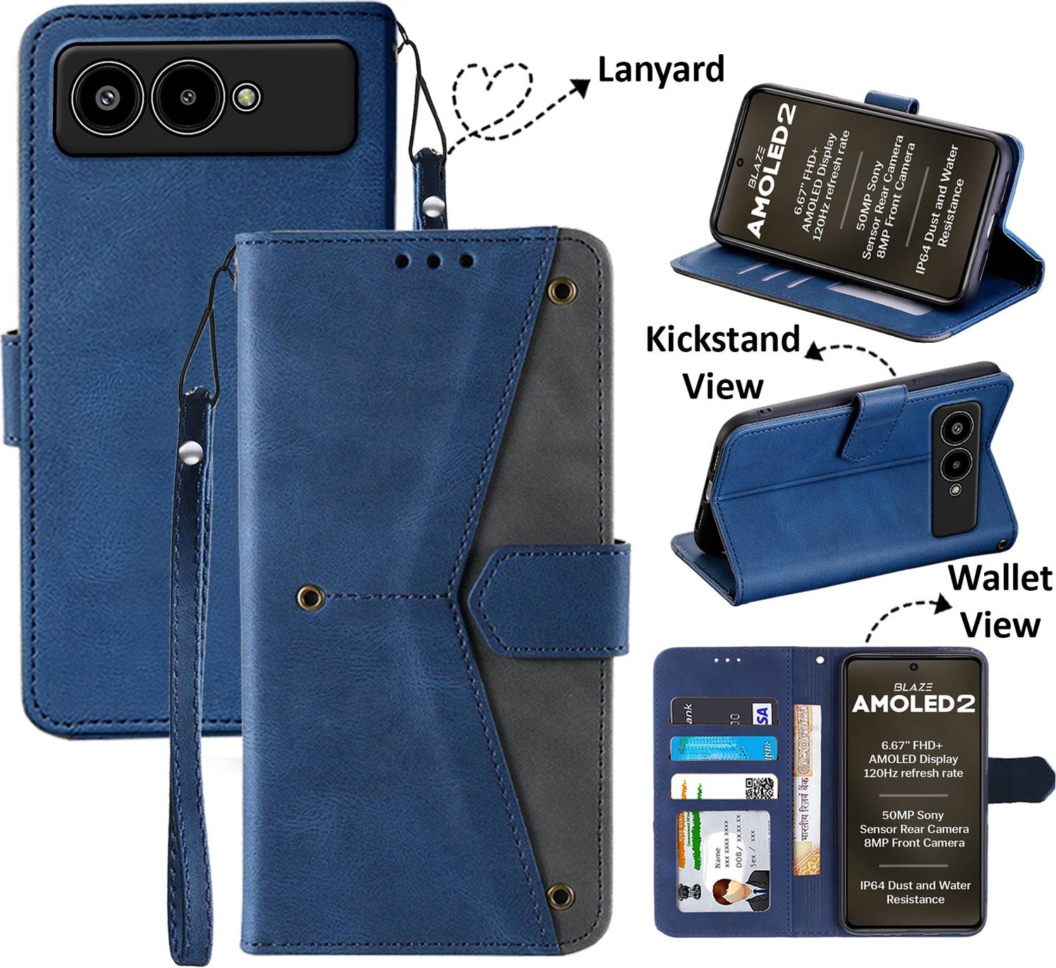 Autofocus Flip Cover for Lava Blaze Amoled 2 5G