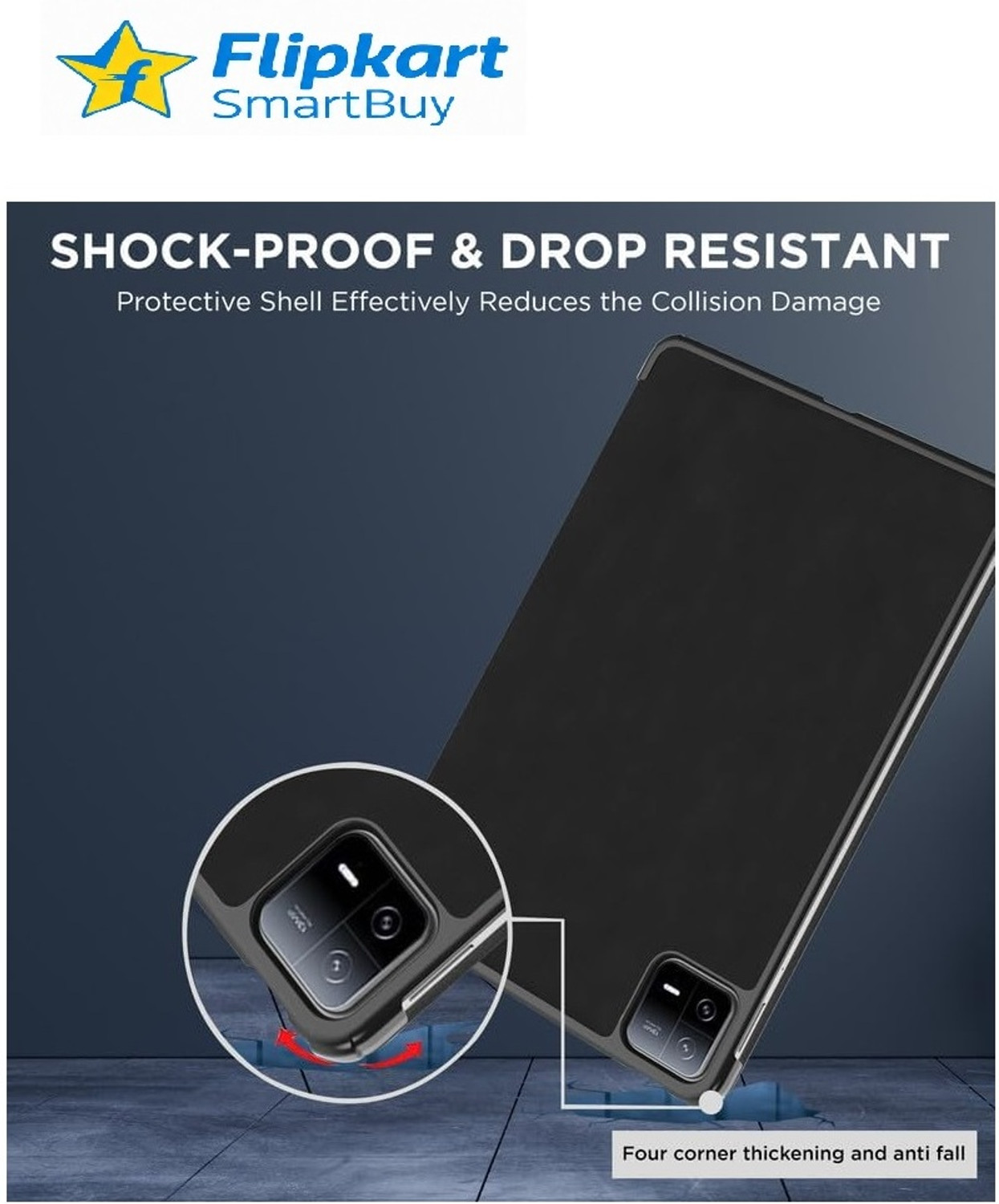 Image of Flipkart SmartBuy Flip Cover for Xiaomi Pad 6 11.0 inch Trifold Case perfect fit