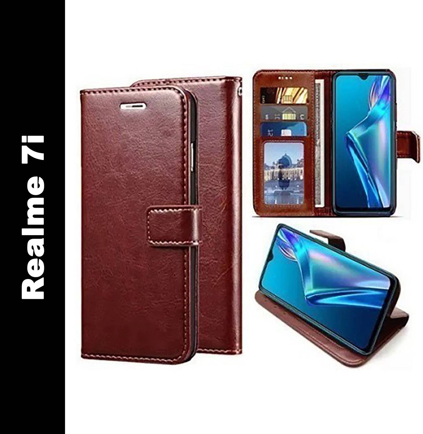 Aarov Flip Cover for Realme 7i