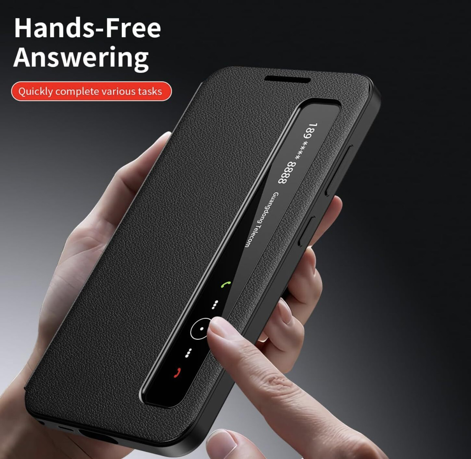 Image of VURIOZZ Flip Cover for Samsung Galaxy S24 5G Smart View Window Display NFC App Activation Protective Case