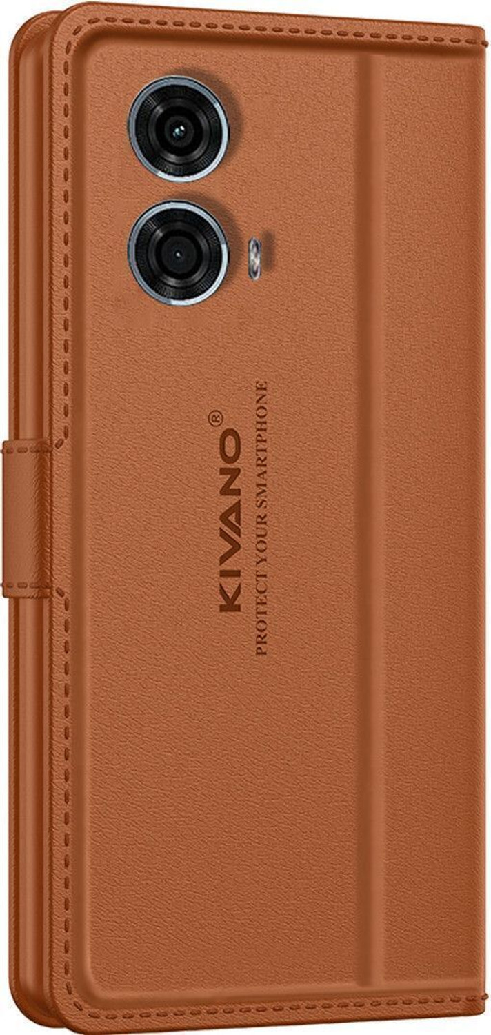 Image of KIVANO LUXE Flip Cover for Motorola G45 5G / Motorola G34 5G|Premium Leather|Magnetic Closure|Stand function