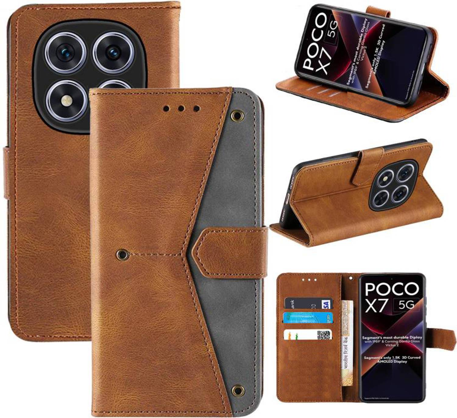 Aaghosh Flip Cover for POCO X7 5G, Redmi Note 14 Pro 5G