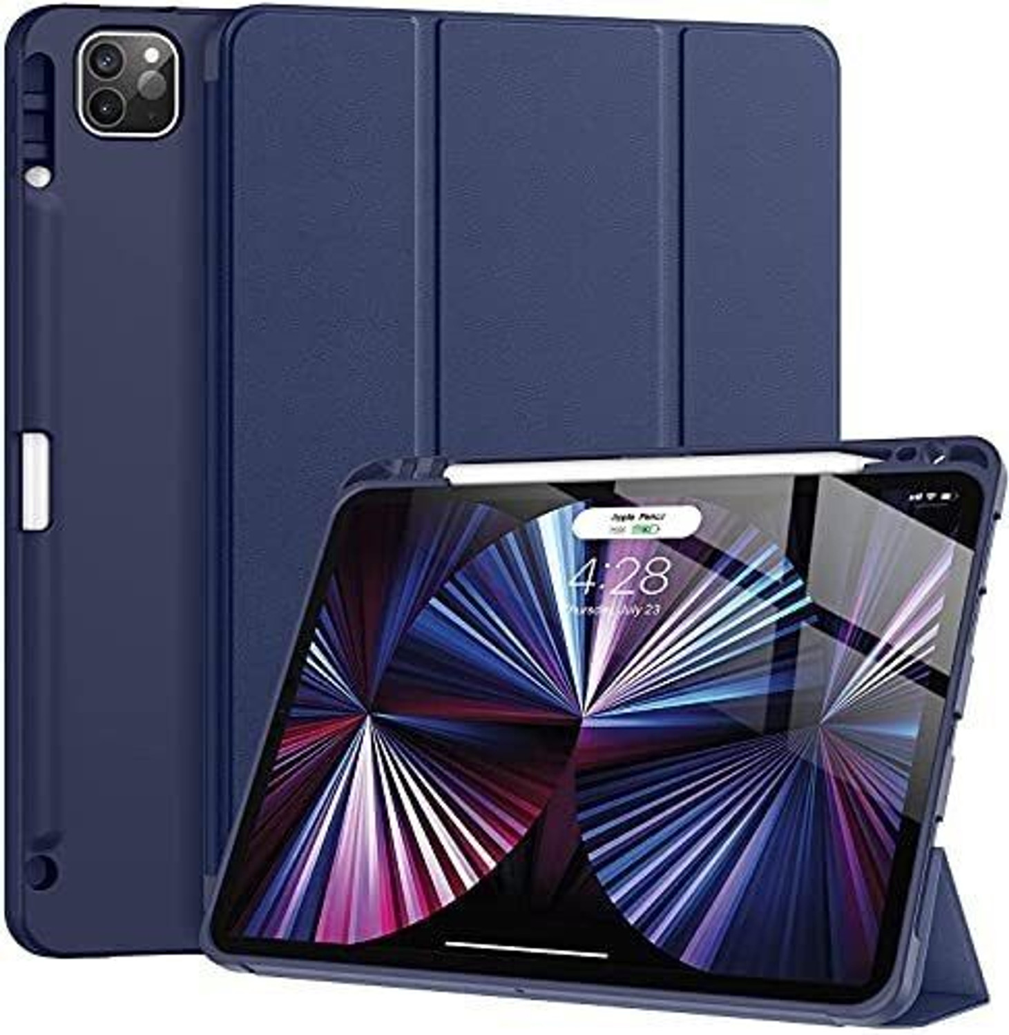 Image of Proelite Flip Cover for Apple iPad Pro 11 inch 2022 /2021 4th /3rd Gen [Auto Sleep /Wake Cover] [Pencil Holder]