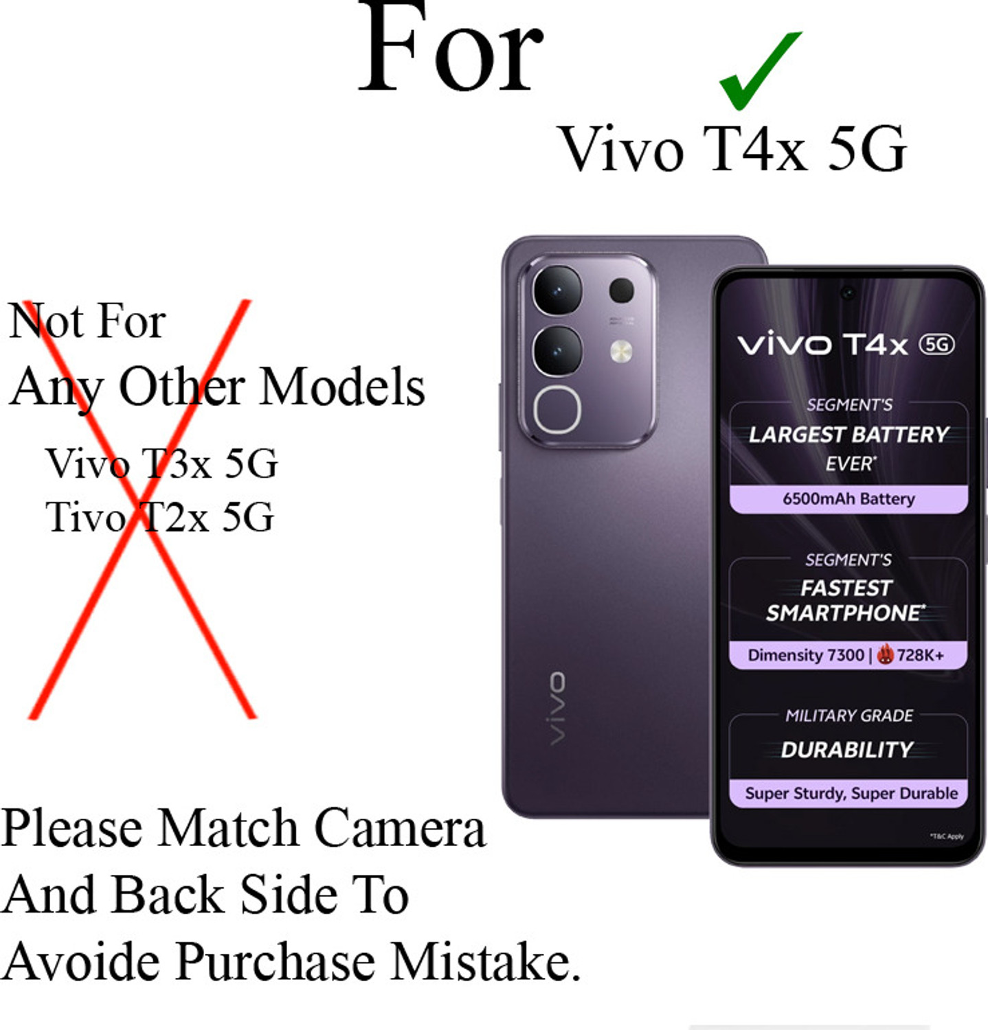 Image of MAXSHOPY Flip Cover for vivo T4x 5G