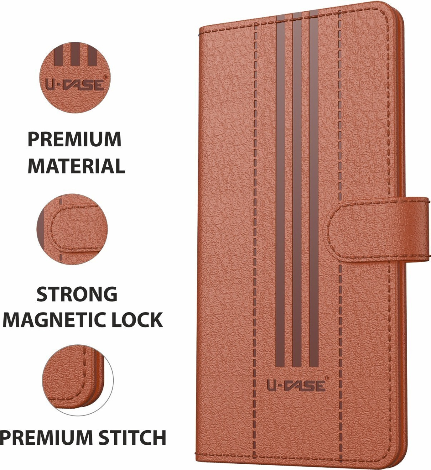 Image of U-CASE Flip Cover for Redmi Note 9 Pro / Redmi Note 9 Pro Max / Redmi Note 10 Lite / Poco M2 Pro