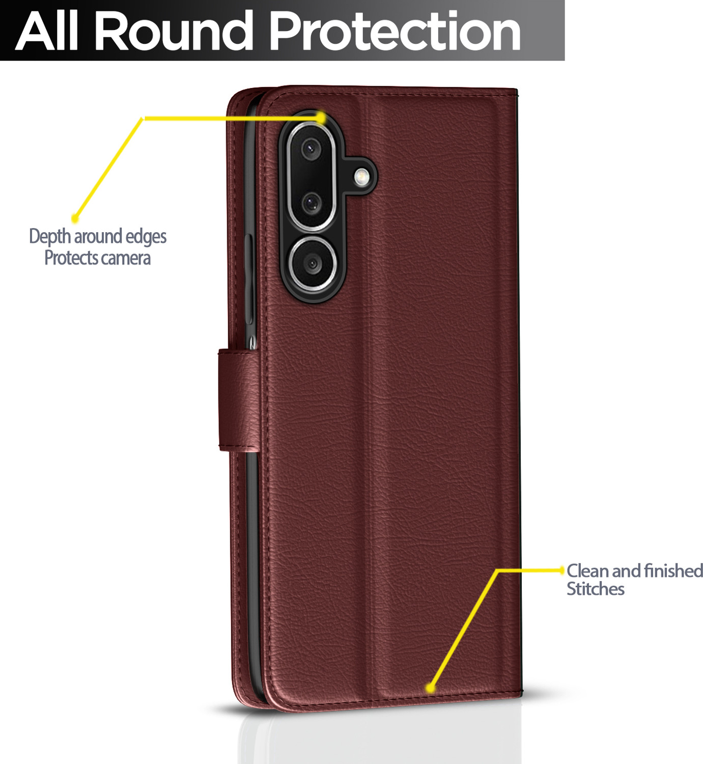 Image of Pikkme Flip Cover for Samsung Galaxy M36 5G