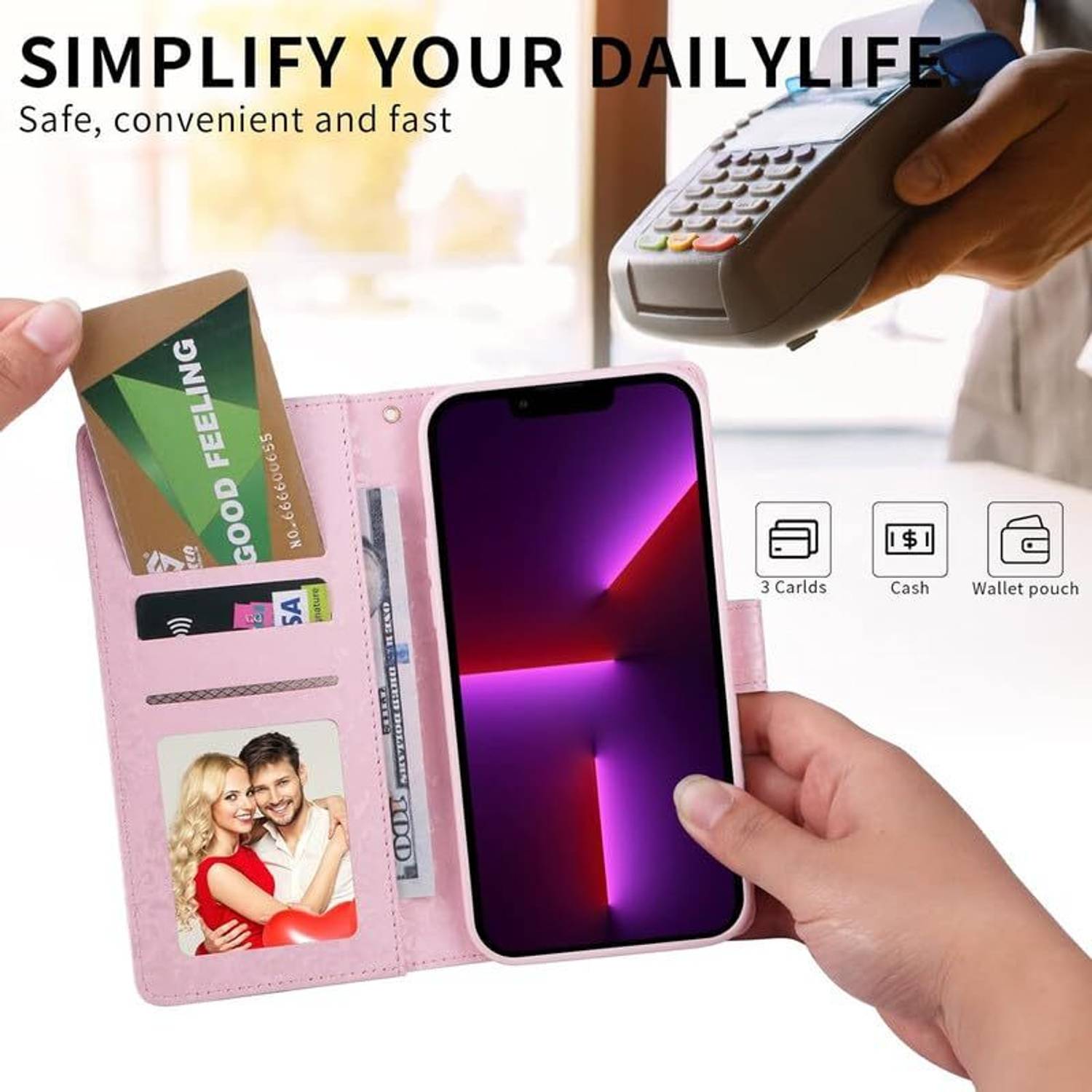 Clickcase Flip Cover for OPPO Reno 15C 5G Purple - Image 2