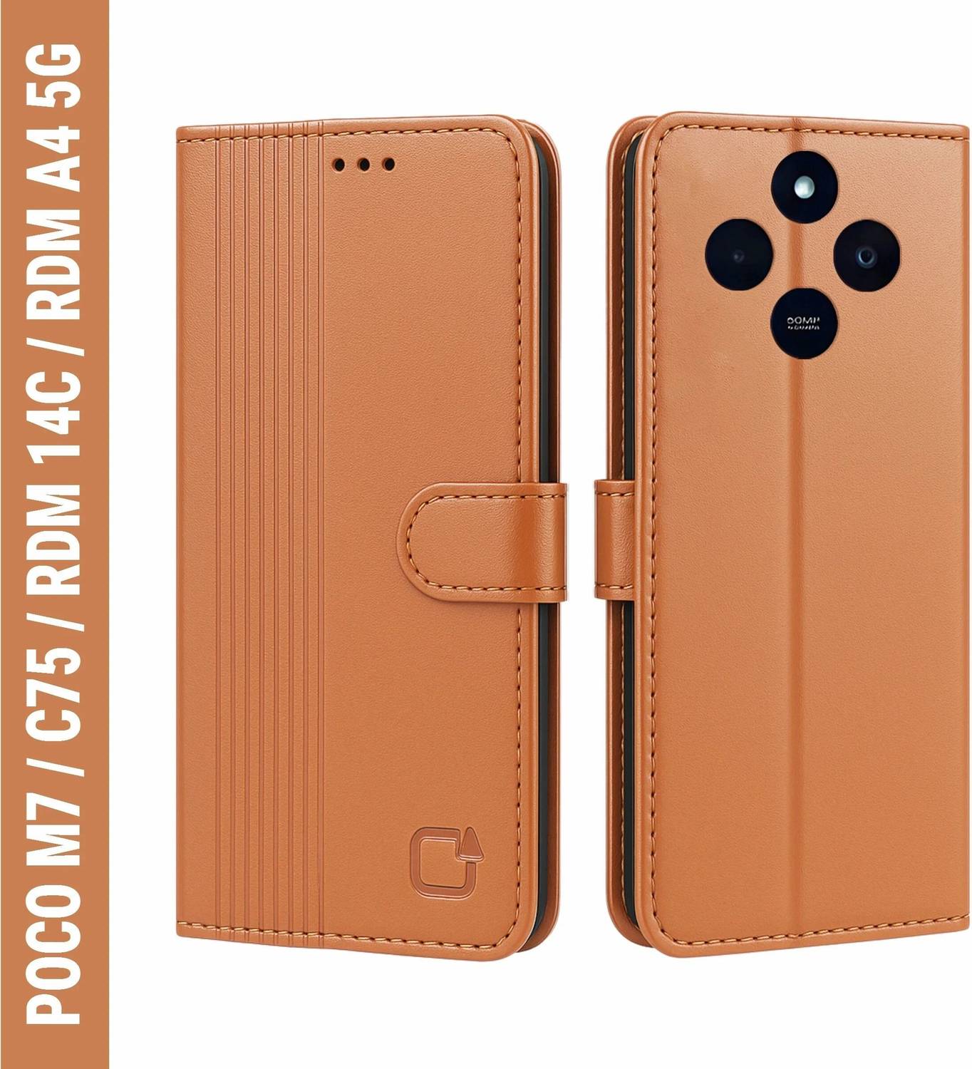 AIBEX Flip Cover for Poco M7 5G / Redmi 14C 5G / Redmi A4 5G / Poco C75 5G|Inbuilt Wallet & Card Slots|Premium