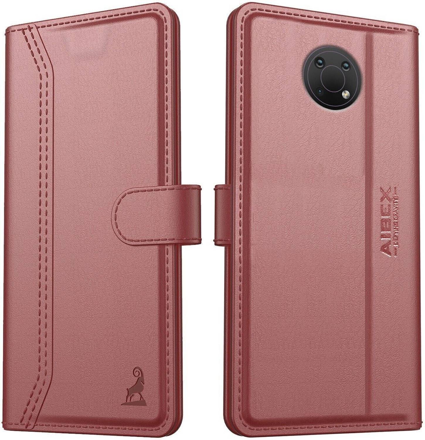 AIBEX Flip Cover for Nokia G10|Premium Leather Finish|Magnetic Closure|Kickstand Feature