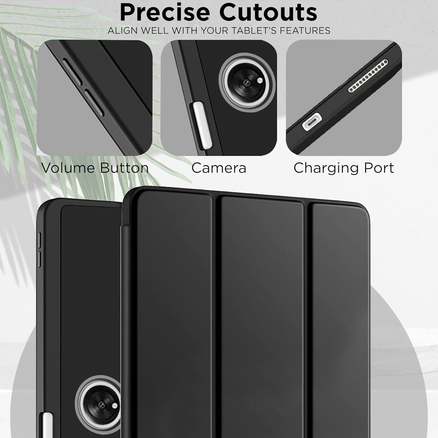 Image of Mobilence OnePlus Pad 2 12.1 inch Tri-fold caster hard shell wake Leather Flip Cover