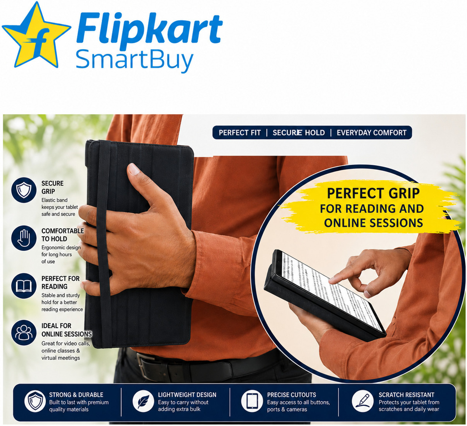 Image of Flipkart SmartBuy Flip Cover for Xiaomi Mi Pad 5 11 Inch Tablet perfect fit