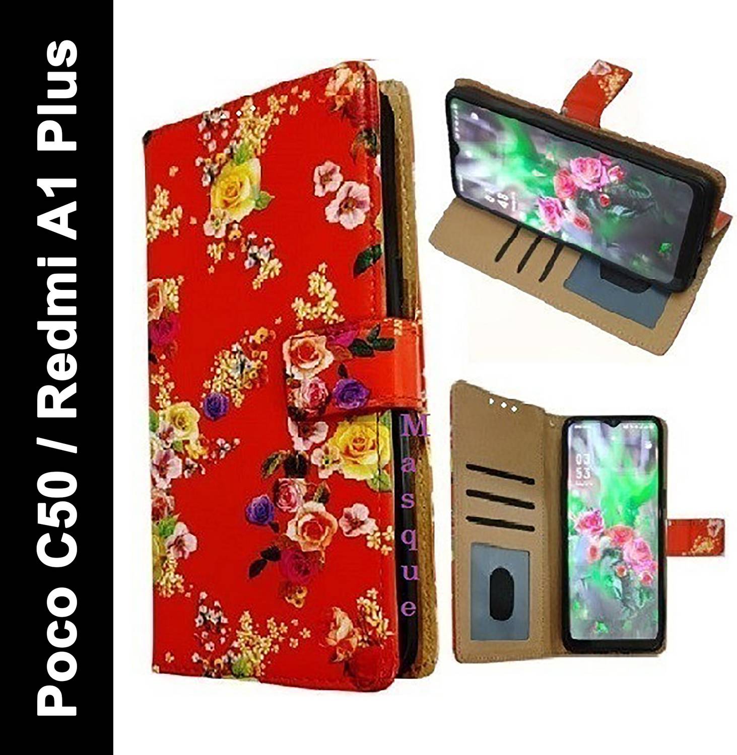 Aarov Flip Cover for Mi A1 Plus, Poco C50