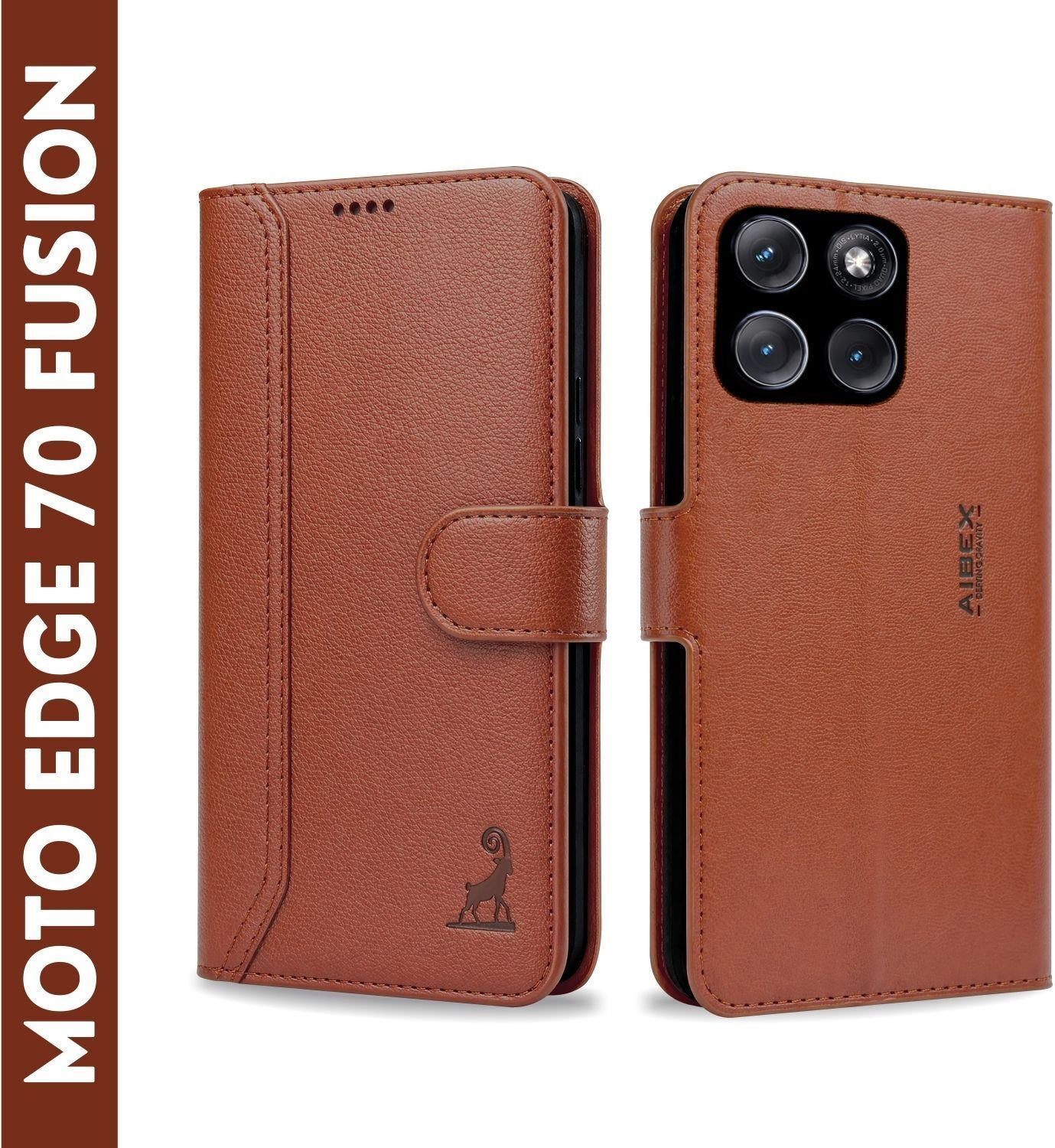 Image of AIBEX Flip Cover for Motorola Edge 70 Fusion 5G| Magnetic Wallet Case with Card Slots | Shockproof