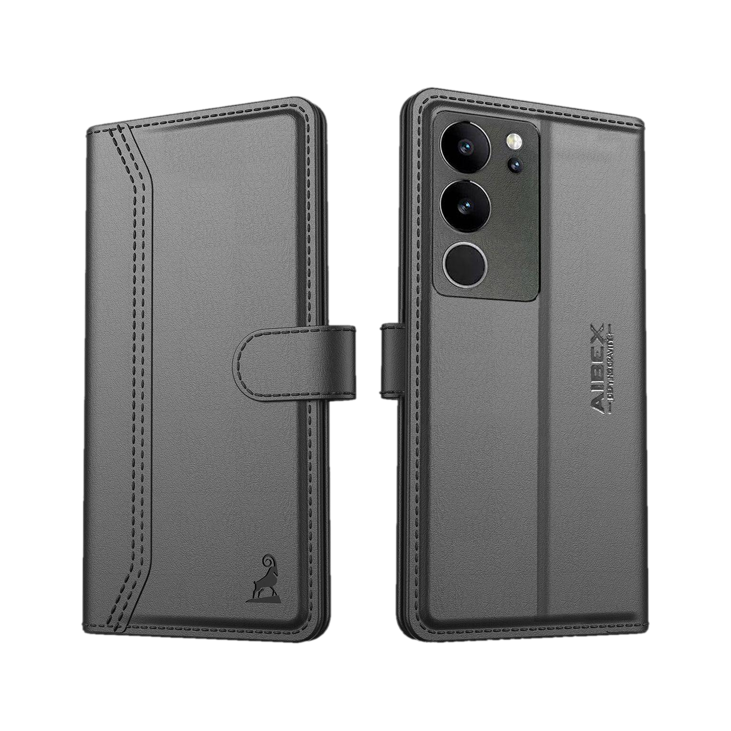AIBEX Flip Cover for Vivo V29 5G / Vivo V29 Pro 5G|Premium Leather Finish|Magnetic Closure|Kickstand Feature