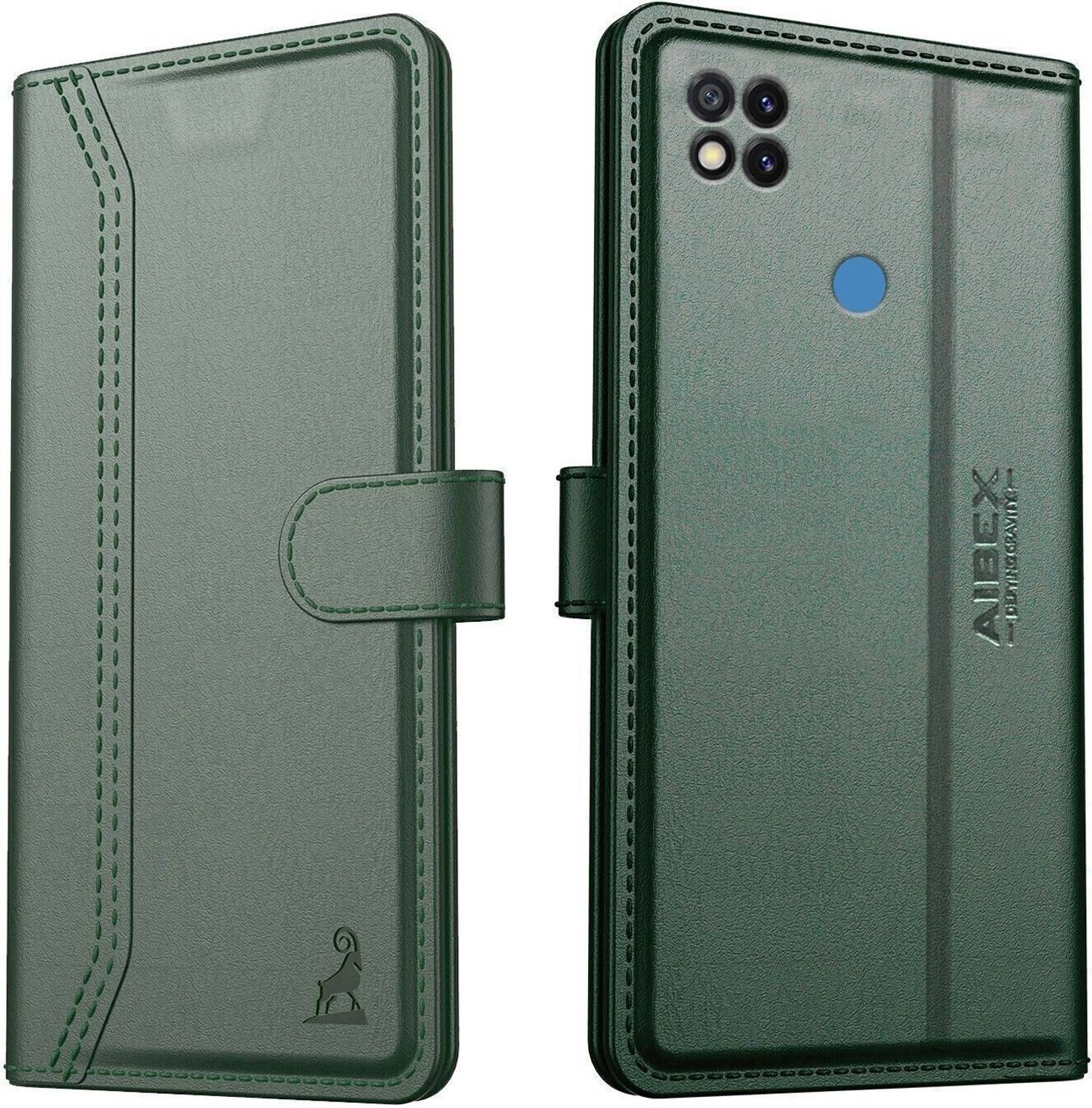 AIBEX Flip Cover for Redmi 9 / Redmi 9 Activ / Poco C31|Premium Leather Finish|Magnetic Closure|Kickstand