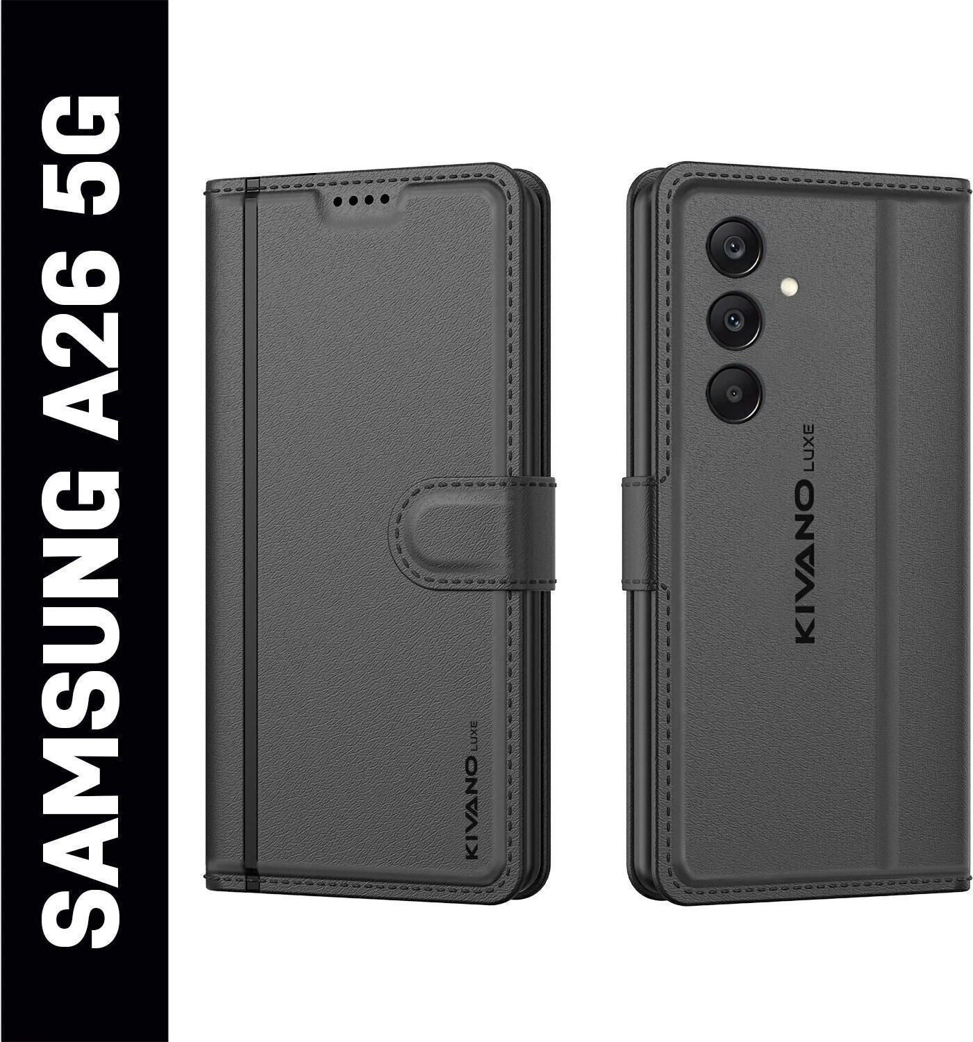 KIVANO LUXE Flip Cover for Samsung F17 5G / Samsung A17 5G / Samsung A26 5G|Premium Leather|Magnetic Closure|Stand
