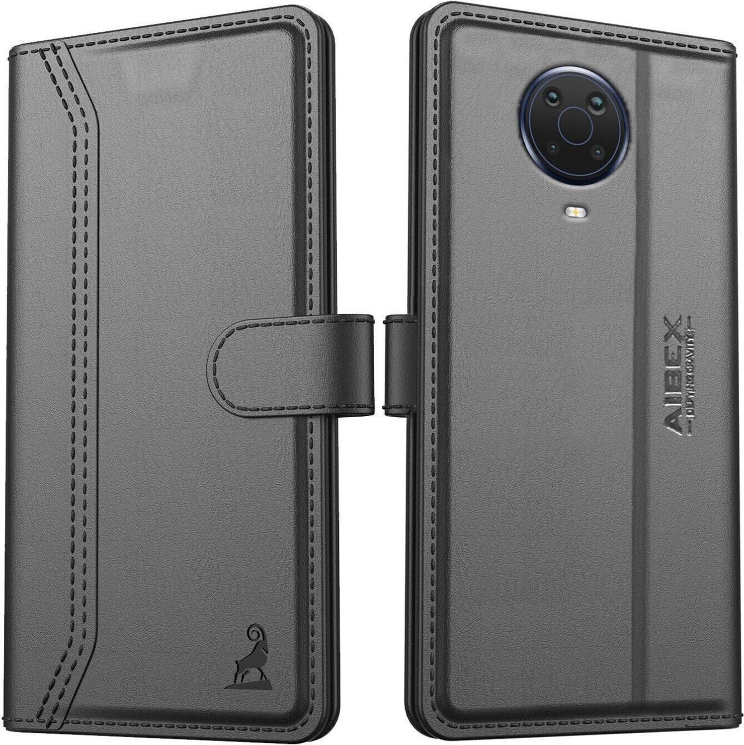 AIBEX Flip Cover for Nokia G20|Premium Leather Finish|Magnetic Closure|Kickstand Feature